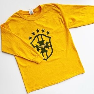 Kids Yellow Long Sleeve Confederação Brasileira de Futebol (CBF) Shirt